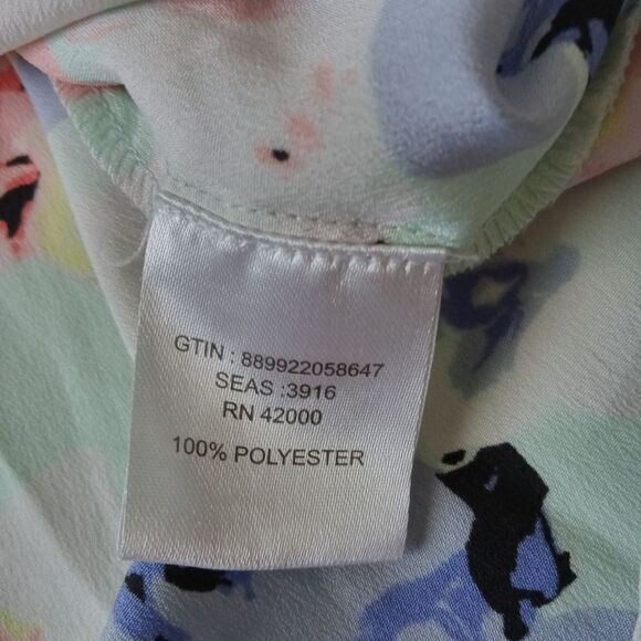 Adam Levine Colorful Pastel Flowers Lightweight Sleeveless Blouse Women's Large - Picture 4 of 12